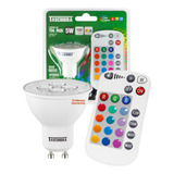 Lâmpada Led Taschibra Tdl 5w Rgb Controle Remoto 110v 220v
