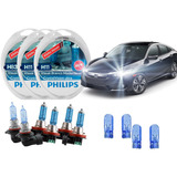 Lampadas Civic 2014 Philips Kit Completo Hb3 H11 H11 Branca