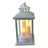 Lamparina Antiga Lanterna Decorativa Luminária Vela Luz Led 