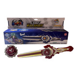 Lançador E Pião De Batalha Bay Master Adv Espada Roda Veloz Cor Azul
