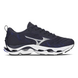Lançamento Tênis Mizuno Wave Stratos 2 Masculino Marinho-pra