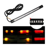 Lanterna 48 Led Fita Flexível Moto Pisca Luz Freio 21cm 12v