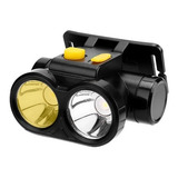 Lanterna De Cabeça Recarregável Yg-5202 Nsbao Cor Da Lanterna Preto Cor Da Luz Branco E Amarelo