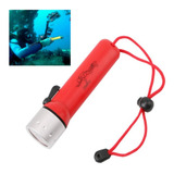 Lanterna De Mergulho Led Pesca Sub Aquatica A Prova D'agua Cor Da Lanterna Vermelho Cor Da Luz Branco