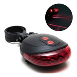 Lanterna Farol Bicicleta Bike Led Laser Sinalizador Ciclovia