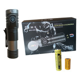 Lanterna Jws 4 Led Militar Tatica T12 Duas Baterias Com Imã