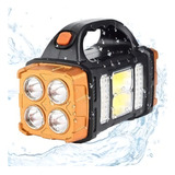 Lanterna Led Potente Recarregável Usb Solar - Bommax A317 Cor Da Lanterna Gold Cor Da Luz Branco