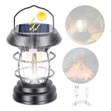 Lanterna Led Retro Lampião Recarregável Solar + Sensor Movim