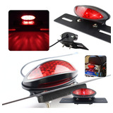 Lanterna Led Suporte Placa Moto Universal Custom Cafe Racer 
