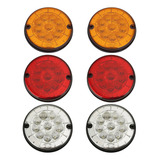 Lanterna Led Traseira Seta Freio Ré Ônibus 125mm Kit 6 Un