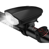 Lanterna Para Bicicleta Com Buzina Farol Bike Recarregável Cor Vermelho