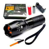 Lanterna Tática Militar X900 Recarregável C/ Zoom Forte