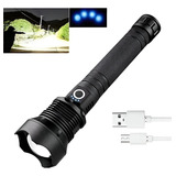 Lanterna Tática T9 Super Led P70 2000 Lumens Recarregável Cor Da Lanterna Preta Cor Da Luz Branca