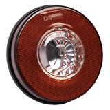 Lanterna Traseira Metalizada 125mm S/ Soquete/luz De Ré