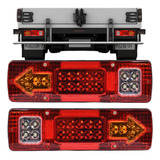 Lanterna Traseira Universal Para Caminhão Seta 12v 24v Par 