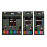 Lapis De Cor Carbon Line Neon Pastel Metálico Kit 48 Cores