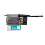 Lapiseira Graphgear Pentel 500 + Grafite 2b,3b,4b + Borracha