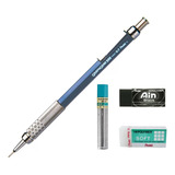 Lapiseira Pentel Graphgear 500 0.7mm + Grafite + 2 Borrachas
