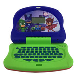 Laptop Infantil Educativo Hero Tech Pj Masks Bilingue Verde E Azul Candide