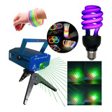 Laser Projetor Holográfico Com Lâmpada Neon E 10 Pulseiras
