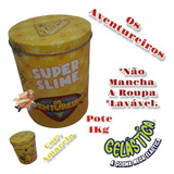 Latão Mega Bolha 1kg Slime Aventureiros Lucas Neto Gelastica Cor Pote 1kg Amarelo