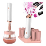 Lavadoras De Escovas De Maquiagem Elétricas Recarregável Usb Cor Rosa