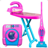 Lavandeira De Brinquedo Lava Roupas Tabua Ferro Aspirador