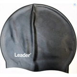 Leader Touca De Silicone Negra Gorros De Natación 1