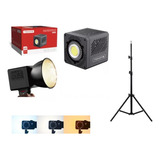Led Iluminador Tomate Tri-color Video Light 40w Cob Portatil Estrutura Preto Luz Branco-frio-branco-quente 110v/220v