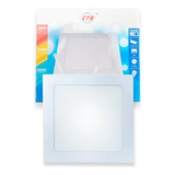 Led Plafon 12w Quadrado Embutir Slim Branco Frio 6000k