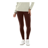  Legging Dicorpo Cós/cintura Alta, Básica, Alta Compressão Marrom-escuro Liso P