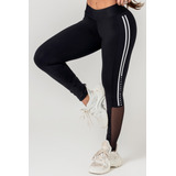 Legging Favorite Preta Com Silk Na Lateral Hipkini