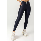Legging Gym Era Preta Com Ziper Hipkini