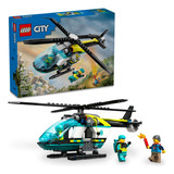 Lego City Helicóptero De Resgate De Emergência - 60405 Quantidade De Peças 226