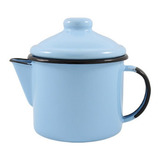 Leiteira Bule Cha Esmaltada Mãe Agata Ewel Cores 600 Ml Cor Azul-celeste