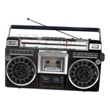 Leitor De Cassetes Rádio Estéreo Alto-falante Preto