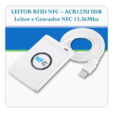 Leitor E Gravador Rfid-nfc Acr122u 13.56mhz + 5x Cartão -nfe
