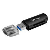 Leitor Usb 3.2 P/ Cartão Memória Sd & Micro Sd Lexar 2 Slots Cor Preto