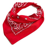Lenço Bandana Estampas E Cores Rock Fitness Sports Cor Vermelha