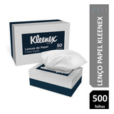 Lenço Facial De Papel Macio Luxo Kleenex Folha Dupla C 500un Kleenex Lenços Interfolhados En Unitário X 50 Unidades