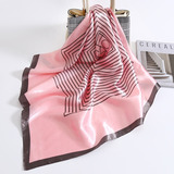 Lenço Feminina Pescoço Echarpe Cetim Estampas Geometr90x90cm