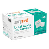 Lenço Umedecido Em Álcool Swab Para Assepsia - 100 Unidades