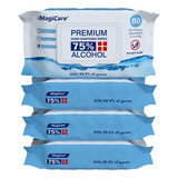 Lenços Desinfetantes Para Mãos Magicare Premi 4pct X 80und