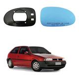 Lente Azul Retrovisor Gol G2 Bola 95/99 Ld C/ Escrita C/base