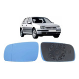 Lente Espelho Retrovisor Azul Com Base Golf 00 Lado Esquerdo