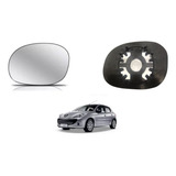 Lente Espelho Retrovisor Peugeot - 206 - Esquerdo Com Base 