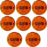 Lente Lanterna Lateral Redonda Tipo Guerra Kit 8 Unidades