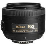 Lente Nikon 35mm F/1.8g Af-s Dx + Uv 52mm Nota Fiscal