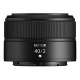 Lente Nikon Z 40mm F/2 Nikkor (z-mount)+nf-e Cor Preto