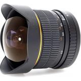 Lente Olho De Peixe Bower 8mm Para Canon Full Frame E Aps-c 